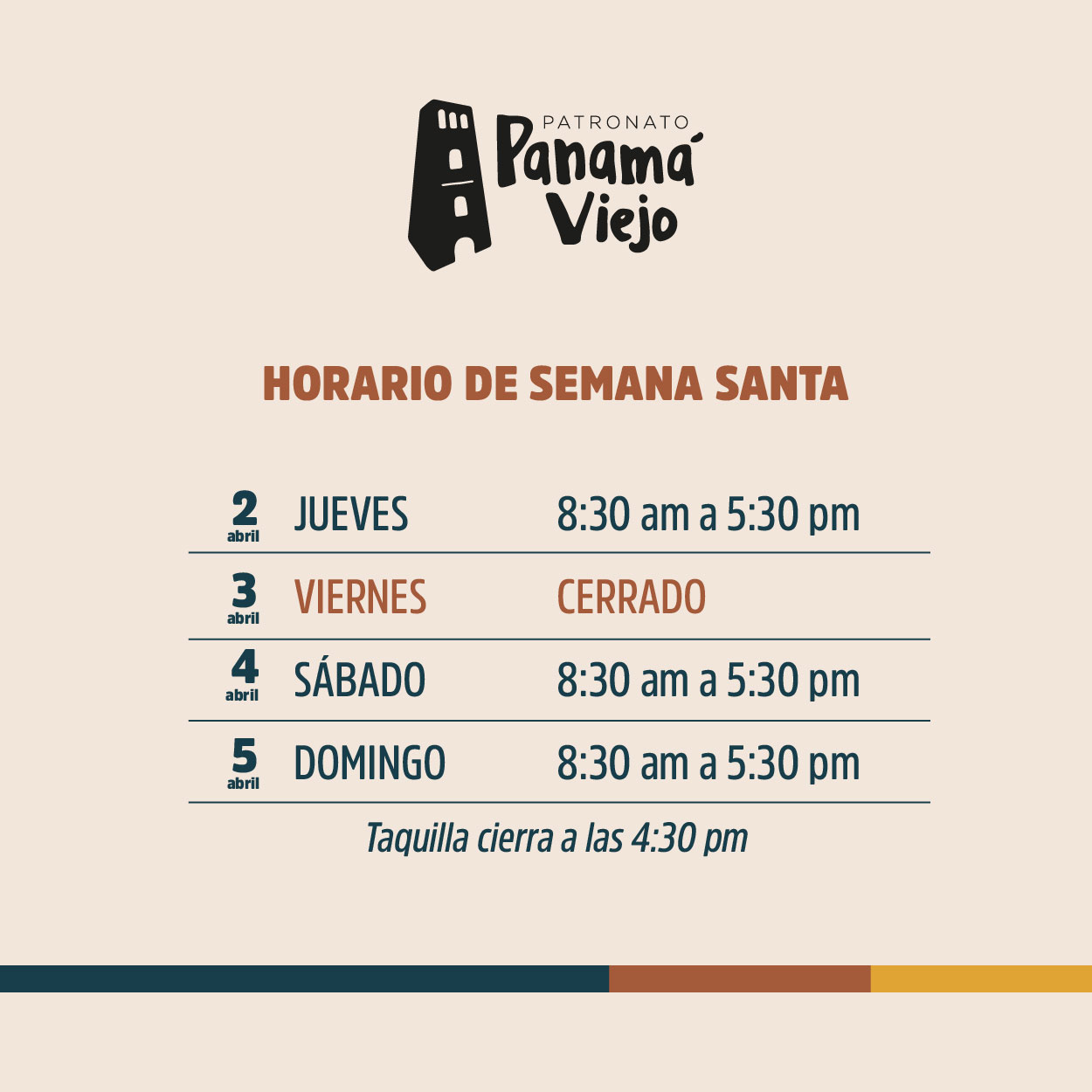 Horario Abril